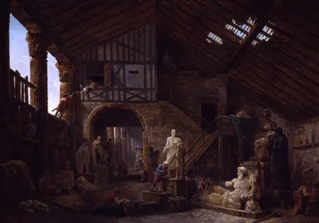 Studio eines Antiquitätenrestaurators in Rom